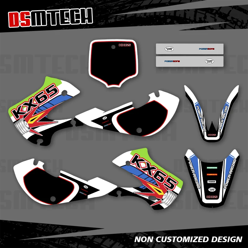 

DSMTECH для KAWASAKI KX65 KX 65, 2000-2021, полная графика, наклейки, мотоциклетный фон, индивидуальный номер, имя 002