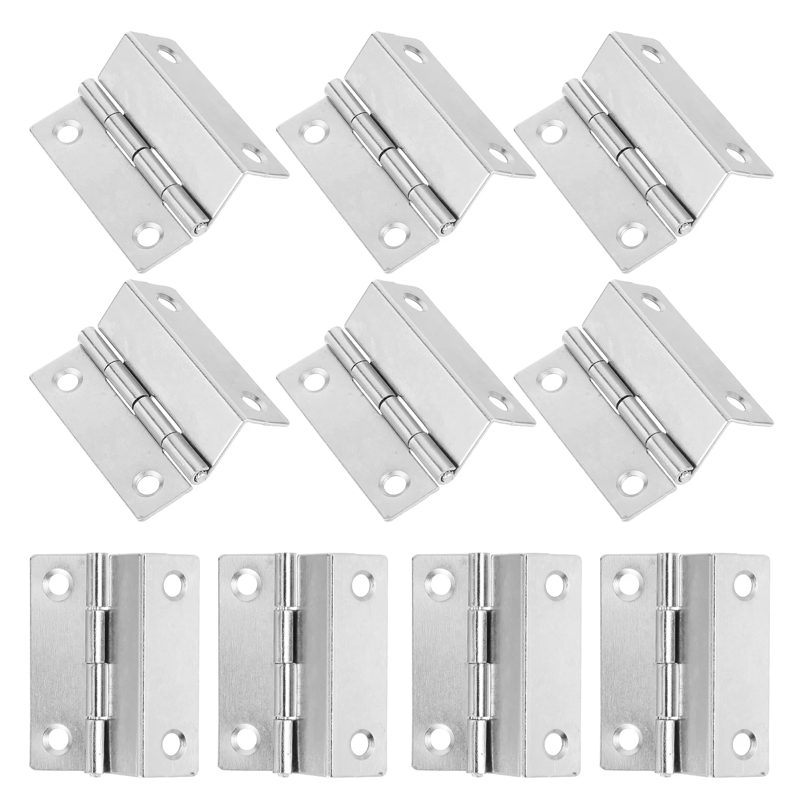 

10Pcs Cabinet Right Angle Flat Folding Hinges Precision 180 Degree Full Opening Kitchen Wardrobe Door Hardware