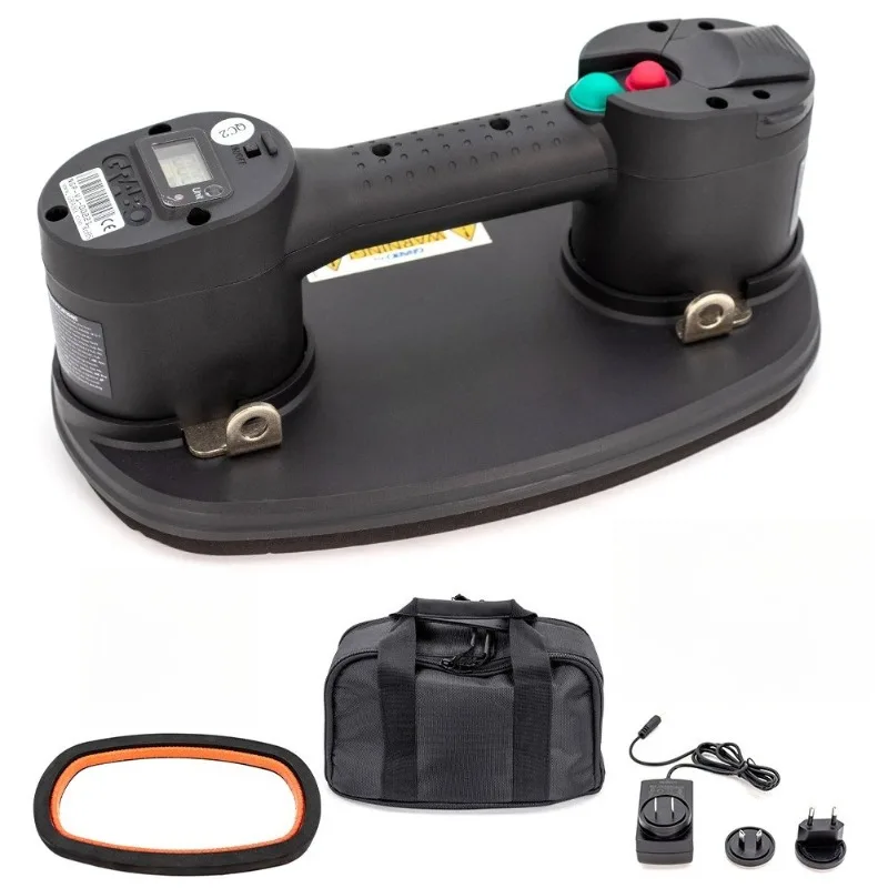 Electric vacuum suction cup, hoisting stone handling suction extractor, automotive glass handling electric suction cup