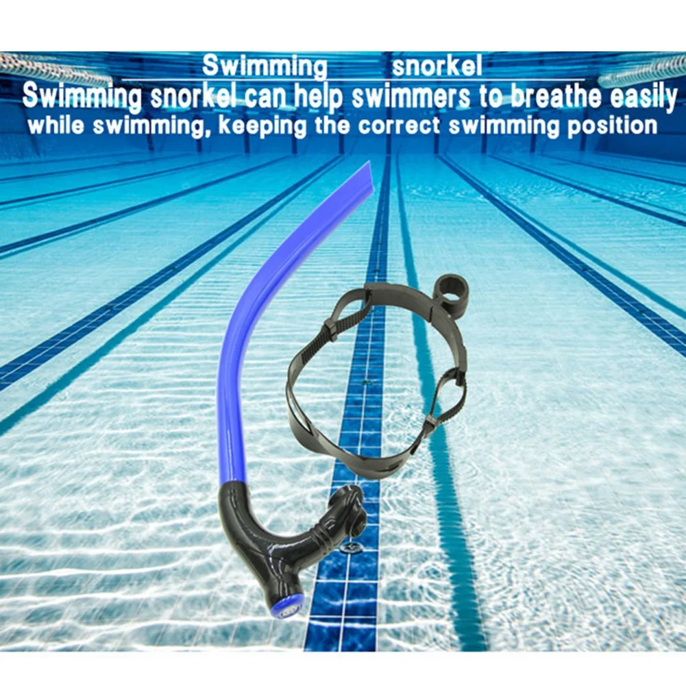 Stylish Silicone Swimming Front Breathing Tube Diving Training Adults Snorkel Diving Tube Swimming Scuba Diving Equipment,Black