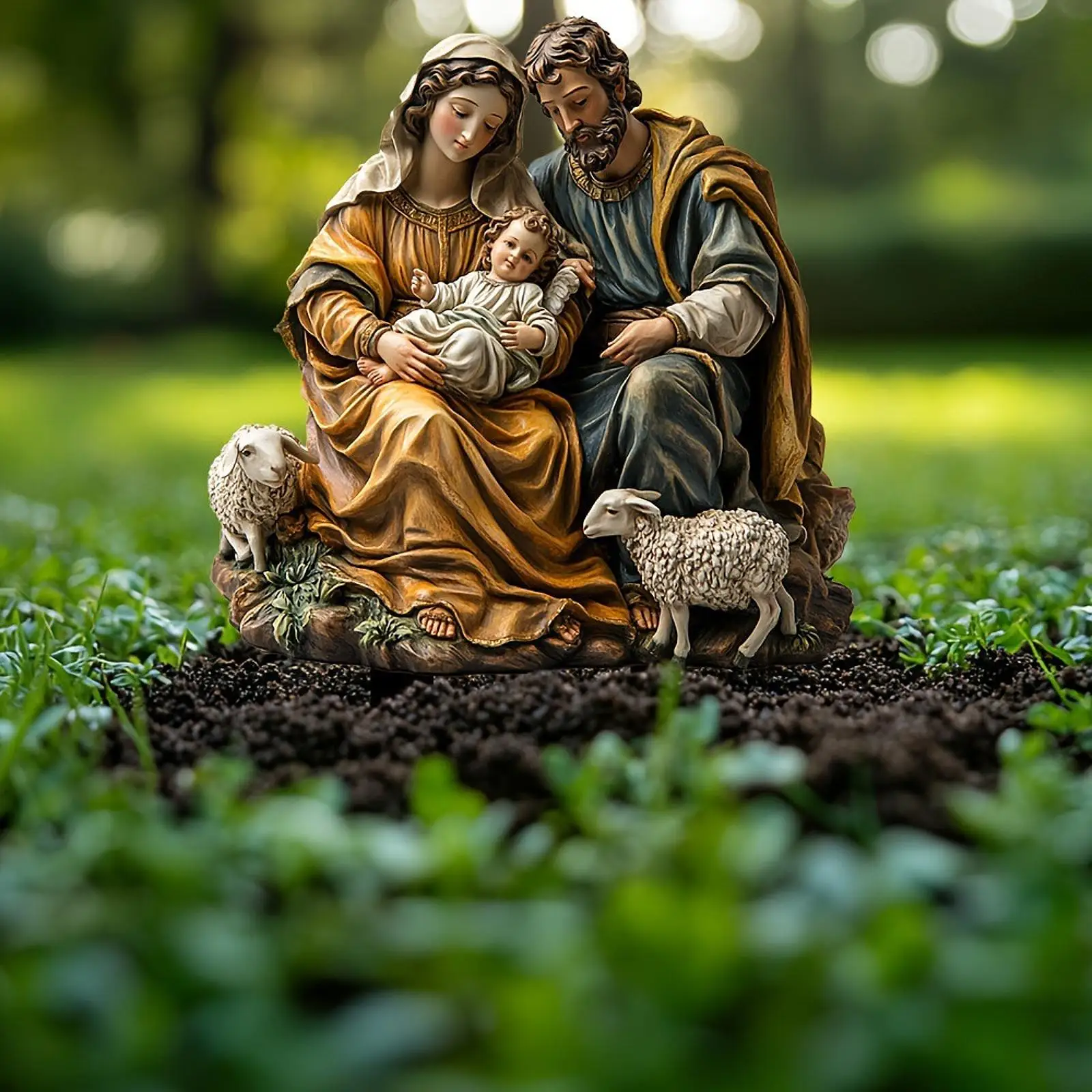 Acrylic Christmas Garden Stake 2D Nativity Scene Outdoor Lawn Yard Signs for Holiday Decorations