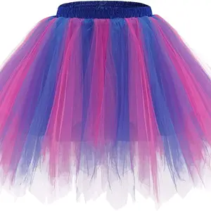 Frau Prinzessin Tutu Tüllrock, kurzes Kleid, Retro Tutu, Bubble Dance -Kleid, Cosplay, Halloween, Weihnachten, Retro, Mädchen 12 Hauptverkäufe Retro -Teekanne - №1