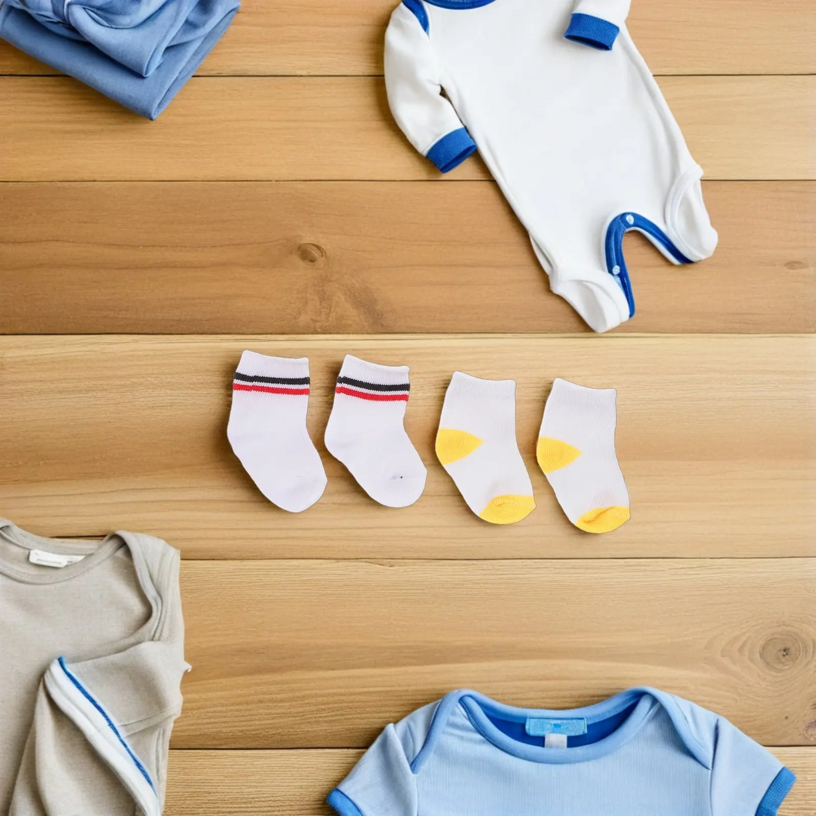 

9 Pairs Socks Cheerleader Soft Cotton Mini Striped Socks Kids Accessories for 18 Inch Baby Girl Toddler Action