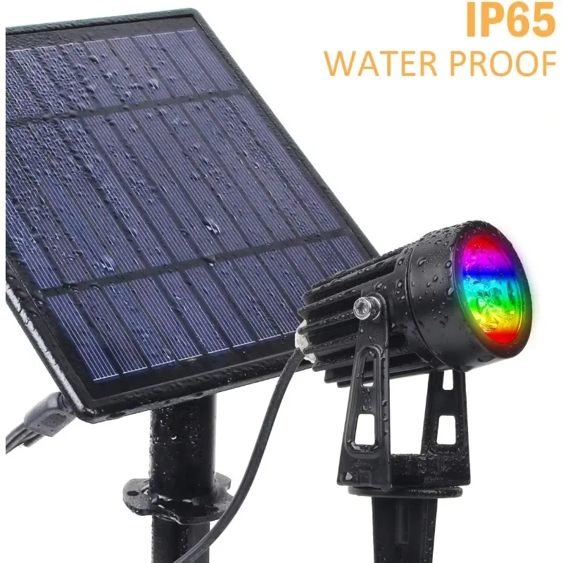 Adjustable Light Emitting Diode Waterproof Color Changing  Outdoor Spotlight Garden Wireless Outdoor Garden Landscape Light