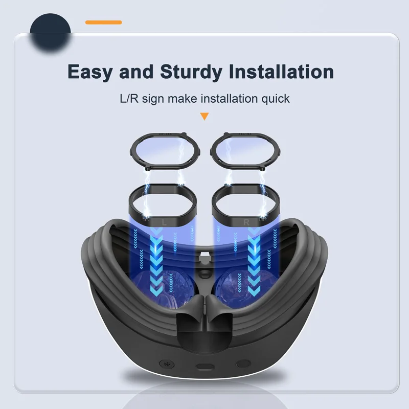 Protector de Separador para Gafas PSVR2, Gafas Bloqueadoras de Luz Azul Compatibles con Playstation VR2, Adaptador de Anillo Antirayaduras 2