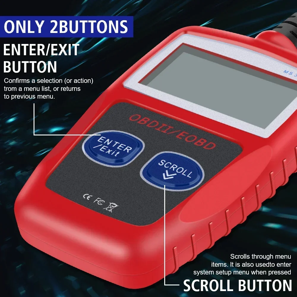 NEWBest أدوات تشخيص السيارات obd2 رمز القارئ شاشة ديجيتال الماسح الضوئي متعدد الوظائف خطأ رمز واضح 16 دبوس النسخة العالمية #3