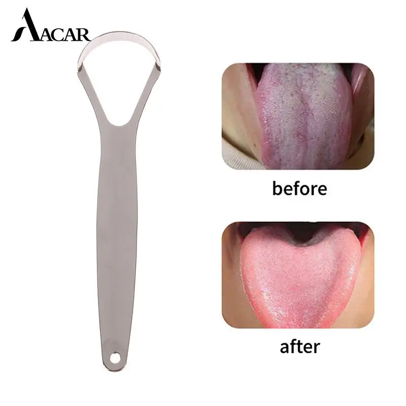 

Tongue Scraper Cleaner For Adults Surgical Grade Eliminate Bad Breath Stainless Steel Metal Tongue Scarper Brush Dental Kit