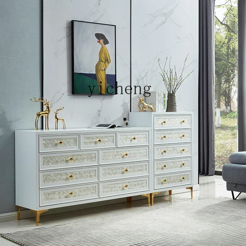 y9.3- light luxury dining side porch cabinet storage decorative cabinet shell bedside chest cabinet