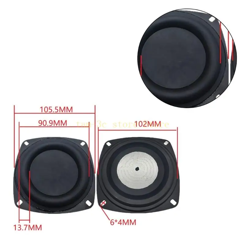 Bass Diaphragm Rubber Speaker Plate Passive Radiator Auxiliary Vibration Plates Universal 2/3/4inch Low Frequency Loudspeaker