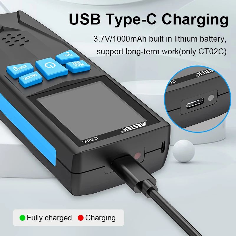 Car Paint Film Coating Espessura Gauge Medidor Tester, Medidor USB, Fe, NFe, para o revestimento não condutora, Instrumento de revestimento, grosso, CT02C