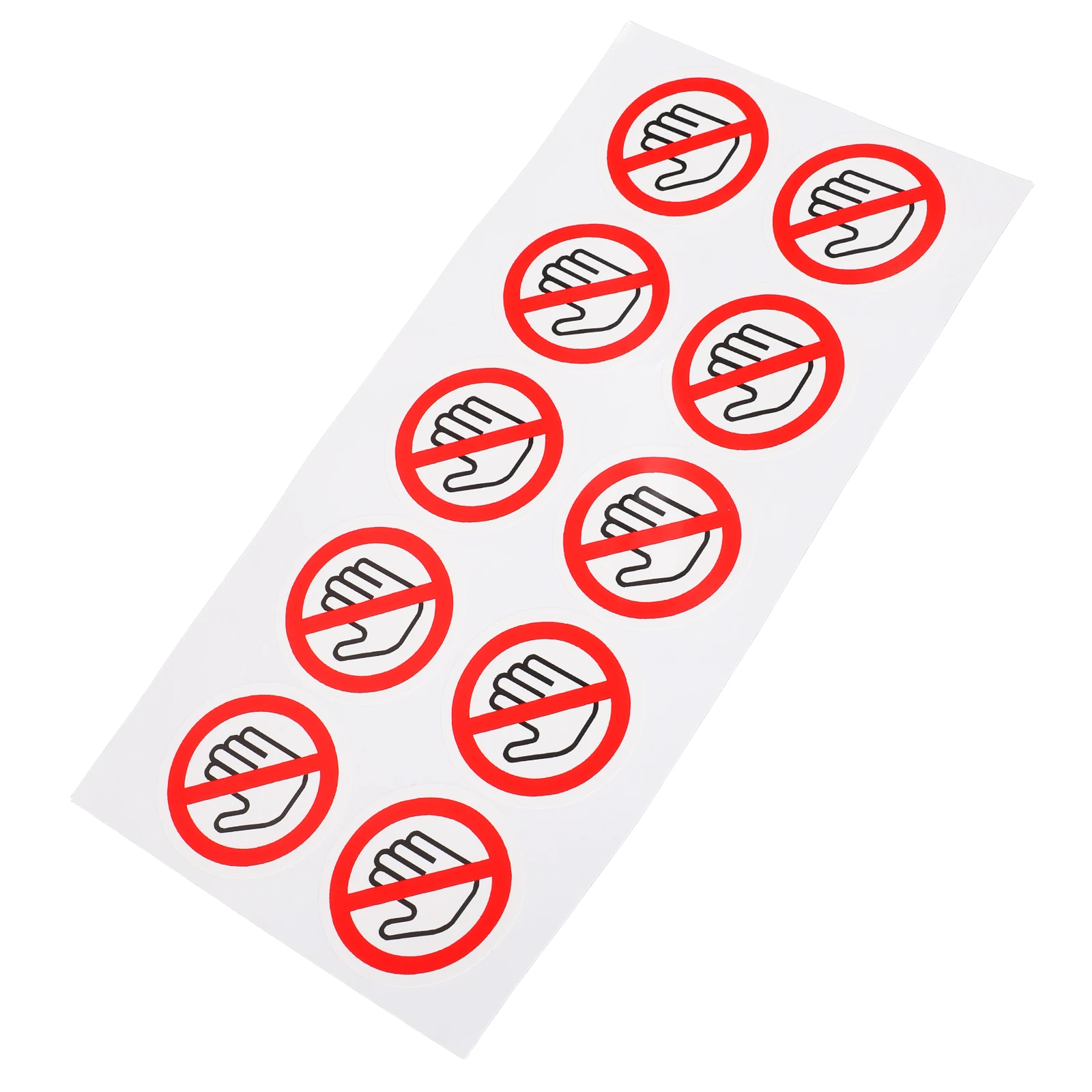 

10pcs No Touching Labels 40mm Round Safety Stickers High Adhesive Waterproof Do Not Touch Signs Mechanical Instruments