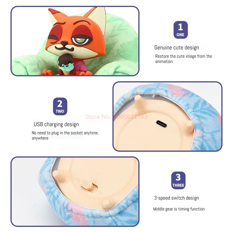 ズートピア2 ぬいぐるみソファライトシリーズ ブラインドボックス ビニール人形 ニック ジュディ ソファパッティングライト かわいいデスクトップオーナメント USB充電式ギフト