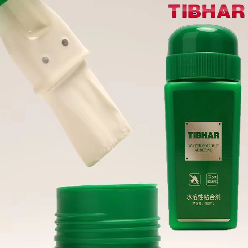 

Table Tennis Glue with Brush TIBHAR 100ml Professional Inorganic Water-Based High Viscosity Ping Pong Racket Rubber Adhesive