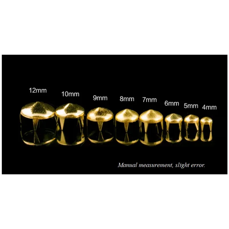 Round Cone Rivets For Leather  Punk Spikes DIY Accessories For Clothes Bags Belt Make Rivets 4-12mm
