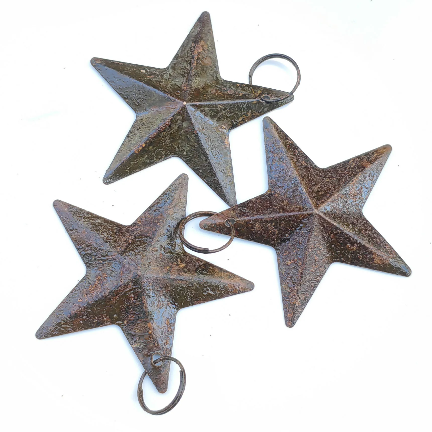 60PCS 3/5cm Rusty Stars for Crafts Rustic Metal Barn Star Vintage Star Antique Primitives Star Ornaments for Festival