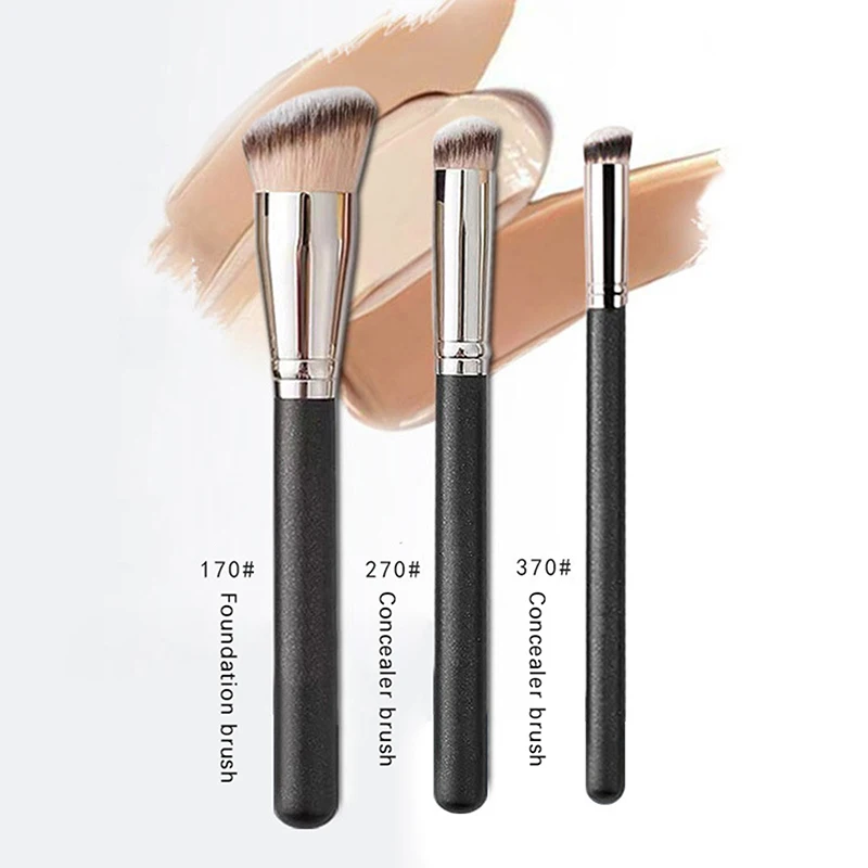 Makeup Brushes Foundation Concealer Angled Seamless Cover Synthetic Dark Circle Liquid Cream Cosmetics Contour Brush Beauty Tool