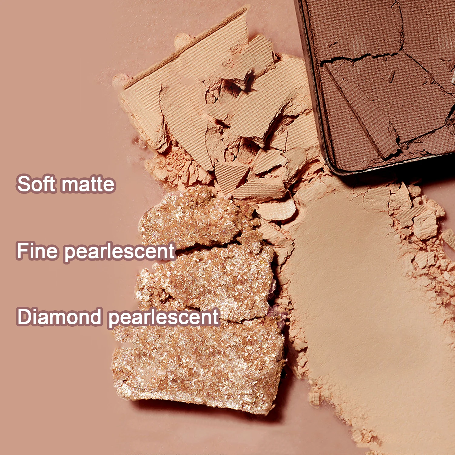 Metysur 9 couleurs fard à paupières Palette mat miroitant poudre Fine terre marron facile à appliquer maquillage des yeux