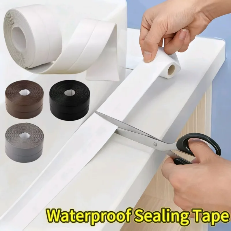 

Уплотнительная лента для душа и ванны, водонепроницаемая самоклеящаяся лента из ПВХ для ванной комнаты, уплотнитель кромок туалета, кухонные анти-формовые ленты
