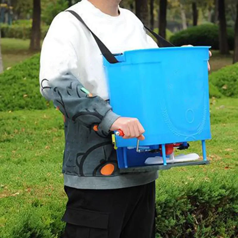 Hand Crank Manual Fertilizer Seeder Backpack Spreading Tool For Farm Fruit Trees Vegetables Corn