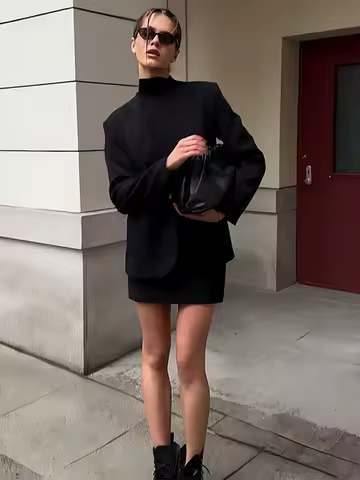 Elegant Solid V-neck Women Blazer Urban All-match Long Sleeve Button Pocket Female Coat 2025 Spring Autumn Fashion Lady Jacket