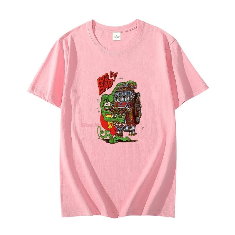 Summer cotton t shirt for men short sleeve t-shirts Ed Big Daddy Roth Rat Fink Outrageous Hot Rod Oversized t-shirt Men clothing