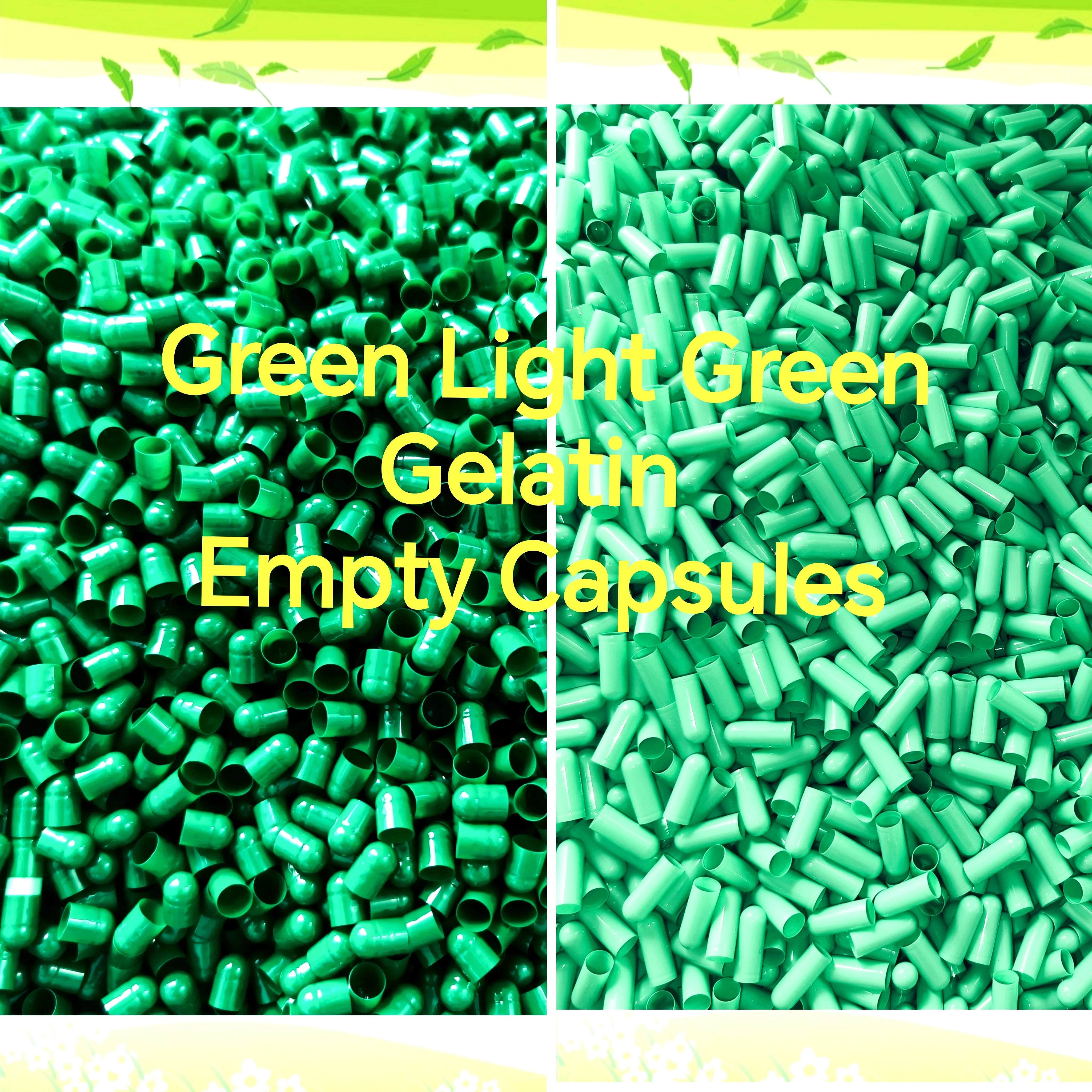 2#  5,000pcs Empty Capsules!Green-Light Green Capsule Pill,Hard Gelatin Capsule Pill Case,Medicine Packing(Joined or Oeperated )