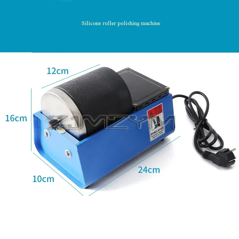 Roller Polishing Machine Mini Tumbler Polisher Roller Rotary Bucket Mill Tool Metal Ring Bead Cleaning Polishing Machine