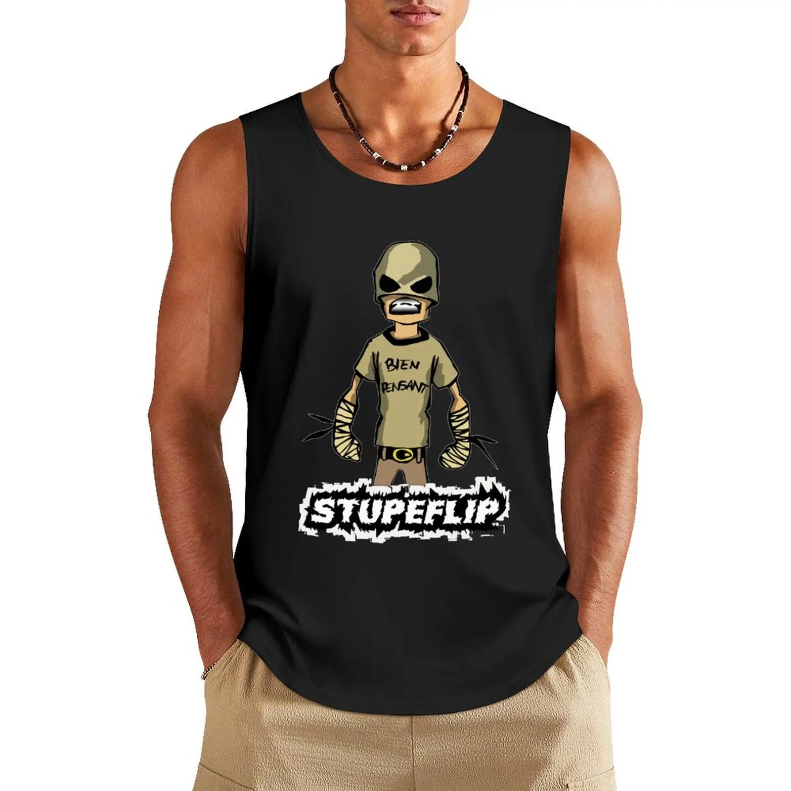 stupeflip Down with the Hierarchy Terrora Tank Top gym shirt man Men's gym articles Sports clothing