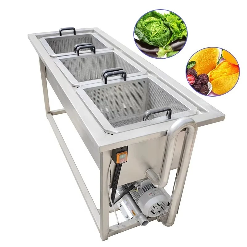 Vegetables, fruits, baskets, roots, vegetables, deep washing, cleaning, bubble washing machine