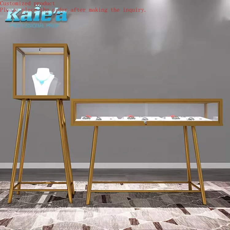 

Jewelry Display Cabinet Transparent Counter Jewelry Watch Glass Jewellery Showcase Display Cabinet Kiosk