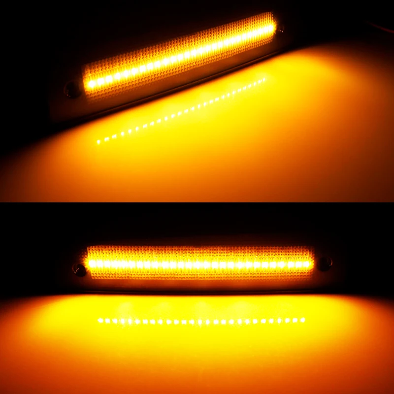 2PCS Amber Full LED Front Side Marker Light For Jeep 1997-2001 Cherokee (After Facelift), Replace OEM Amber Front Sidemarkers