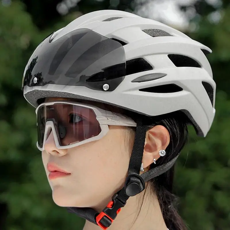 Cycling Hats Mountain Cycling Hat With Detachable Magnetic Goggles Bicycle Headgear Racing Hard Hat Head Protector For Men Women