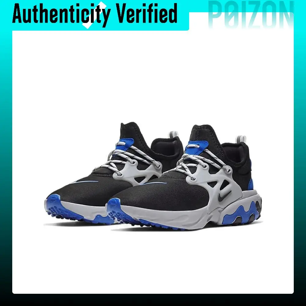 Nike React Presto Casual Shoes Unisex Low-top Black Blue AV2605-005 view 4