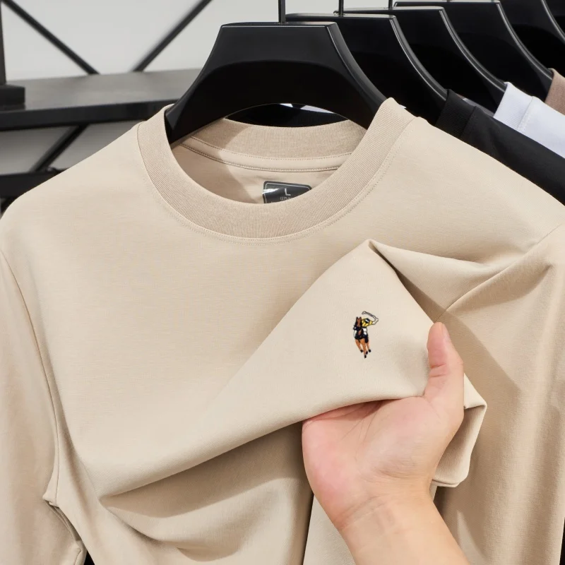 

High end luxury autumn and winter new original brand T-shirt men's casual comfortable long sleeved pullover