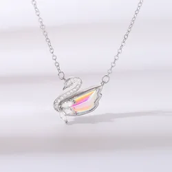 Aurora Swan Necklace For Women Light Luxury Minority Clavicle Chain Fairy 2022 New Valentine 'S Day Gift Summer All-Matching
