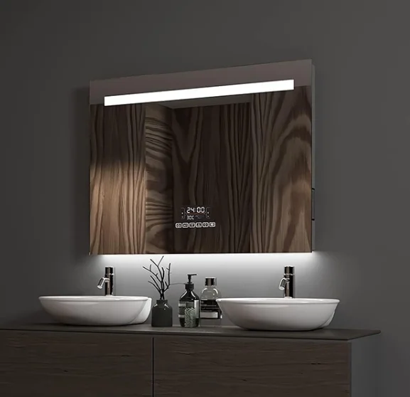 Popular High-Tech Smart Light Emitting Diode Bluetooth Mirror for Any Space with Special Lighting Methods
