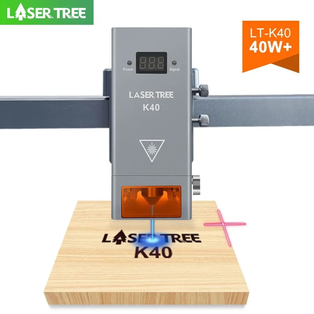 LASER TREE 40W Optical Power Laser Module with Air Assist Laser Head 450nm TTL Blue Light for CNC Engraver Cutting Wood Tools