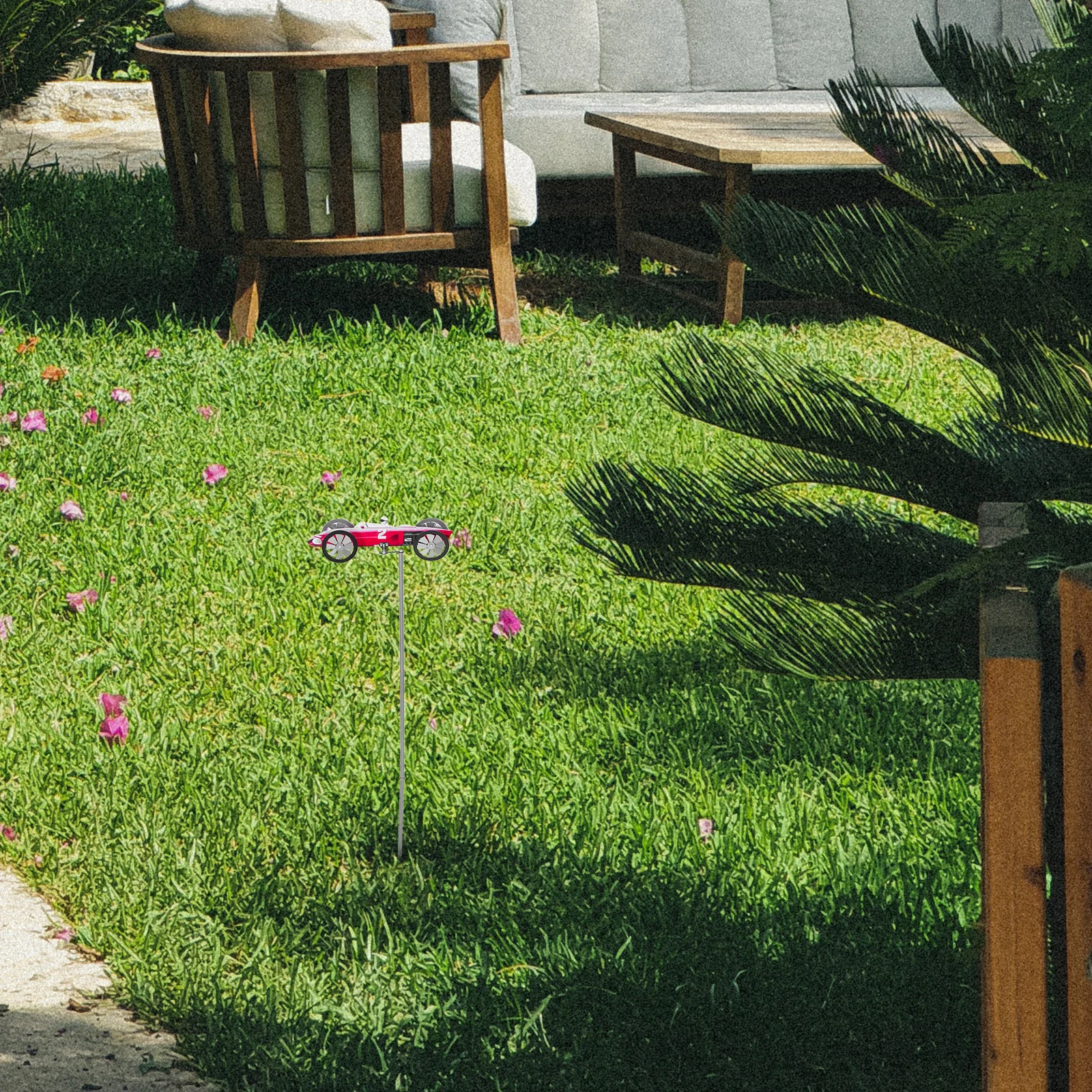 

Red Stainless Steel Decorations Outdoor Yard Lawn Art Decorative Windmill Windmill Decoration Garden Stake Metal Windmills