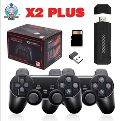 X2 Plus 128G 30000 Games 4K Game Stick 3D HD Ретро игровая консоль Беспроводной контроллер TV 50 Эмулятор для PS1/N64/DC GD10 Pro