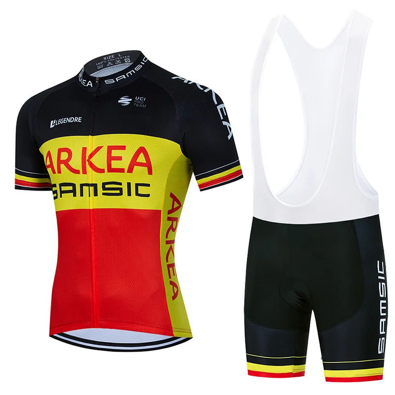 Team ARKEA SAMSIC Cycling 20D Bib Set MTB Uniform Summer Road Bike Jersey Bicycle Clothing Racing Outfit Mans Short Maillot Suit