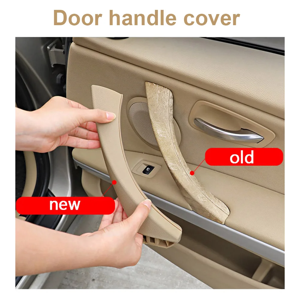 Interior Door Pull Handle Car Inner Door Handle Panel Pull Trim Cover For BMW 3 series E90 E91 E92 316 318 320 325 328 2005-2012