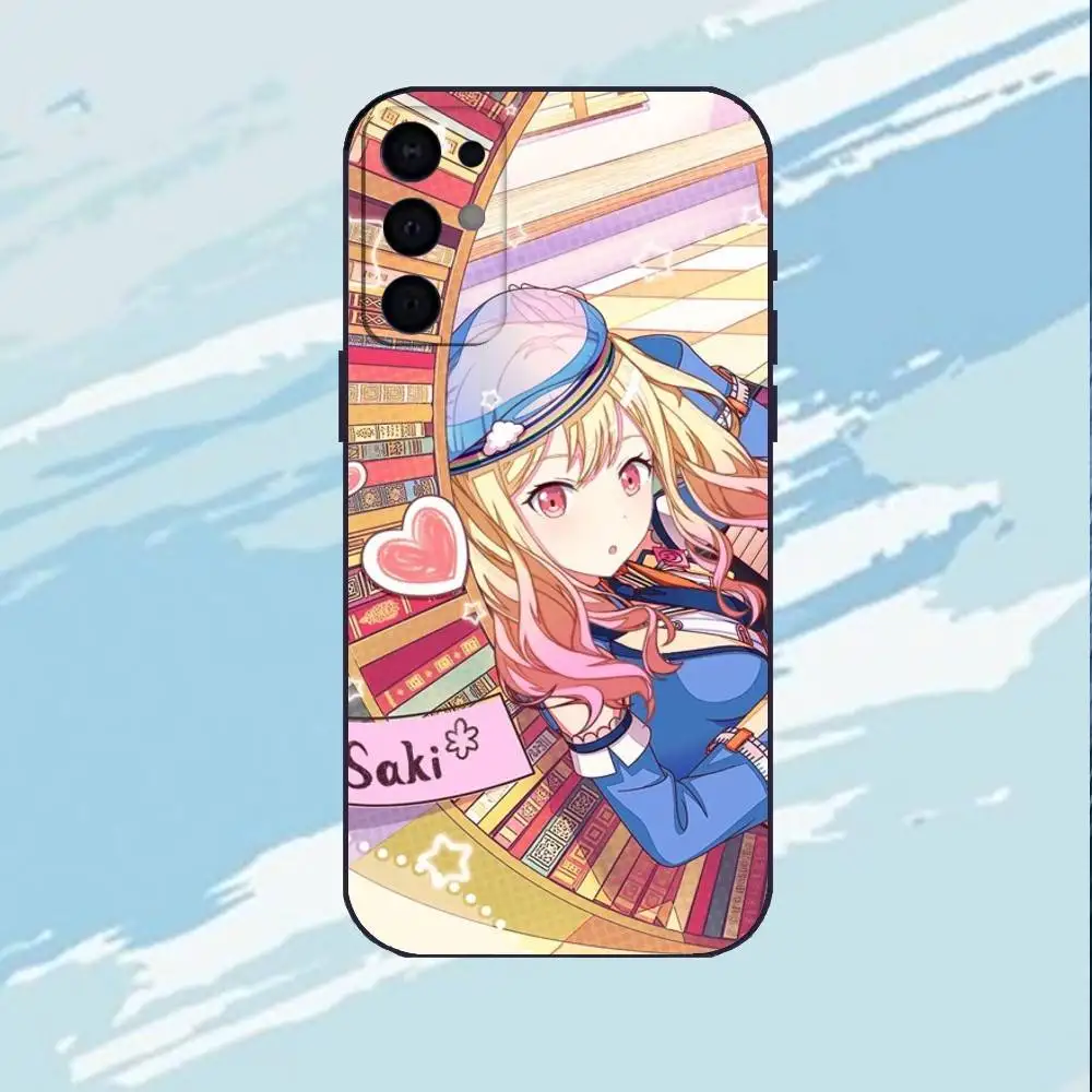 حافظة هاتف S-Saki Tenma لهاتف سامسونج S25، S24، S23، S22، S21، S20، Plus، غلاف أسود ناعم