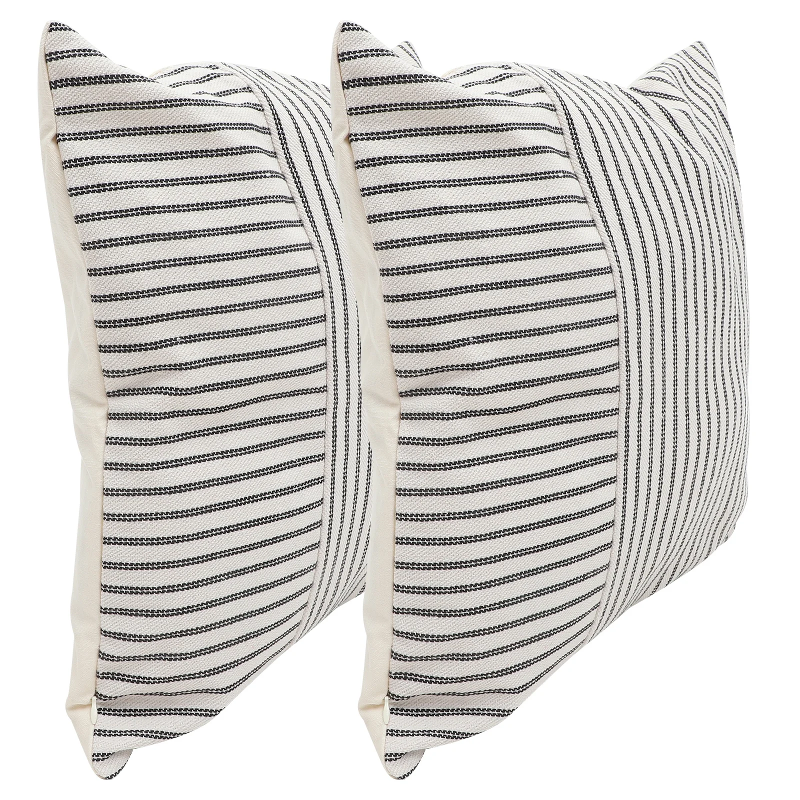 

2Pcs Splicing Square Cushion Cover Cotton Linen Pillowcases Decorative Comfortable Sofa Throw Pillowcover