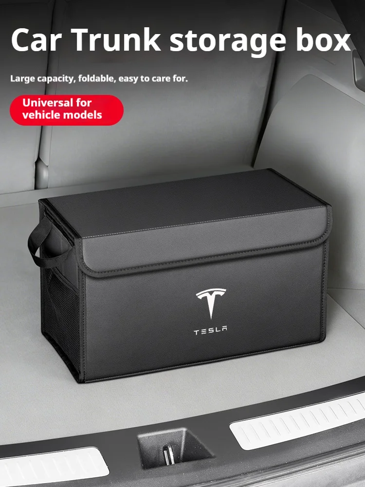 

Car Trunk Foldable Storage Box Large-Capacity Stowing Tidying Bag For Tesla Model 3 Model Y Model X Model S Interior Accessories