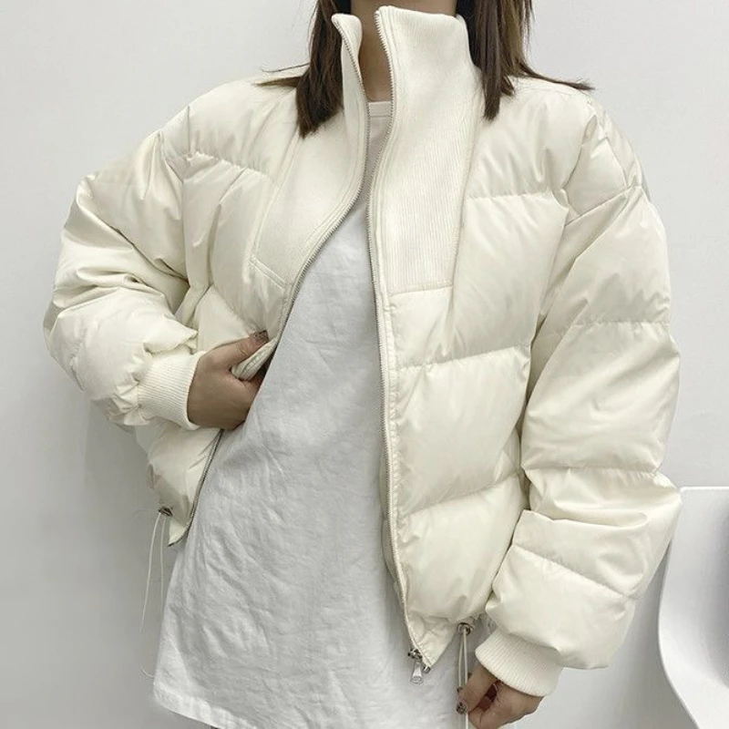 2025年秋冬新作 レディース ショート丈 コットンジャケット ゆったり カジュアル 無地 厚手 アウター