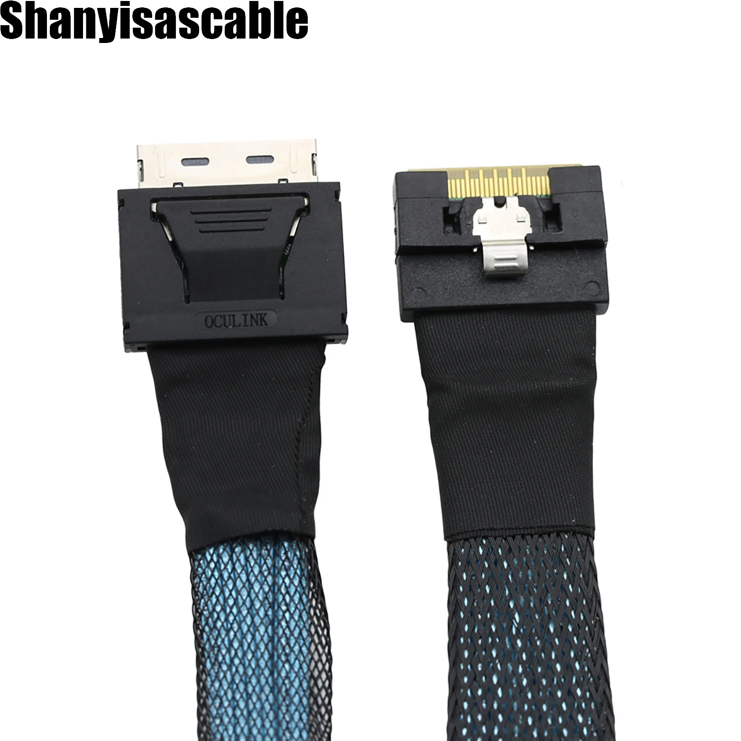 1.0M SAS Oculink SFF-8611 8I to Slimline SFF-8654 8i 74Pin Data Transfer Cable for Server PCIe4.0 Connection GEN3