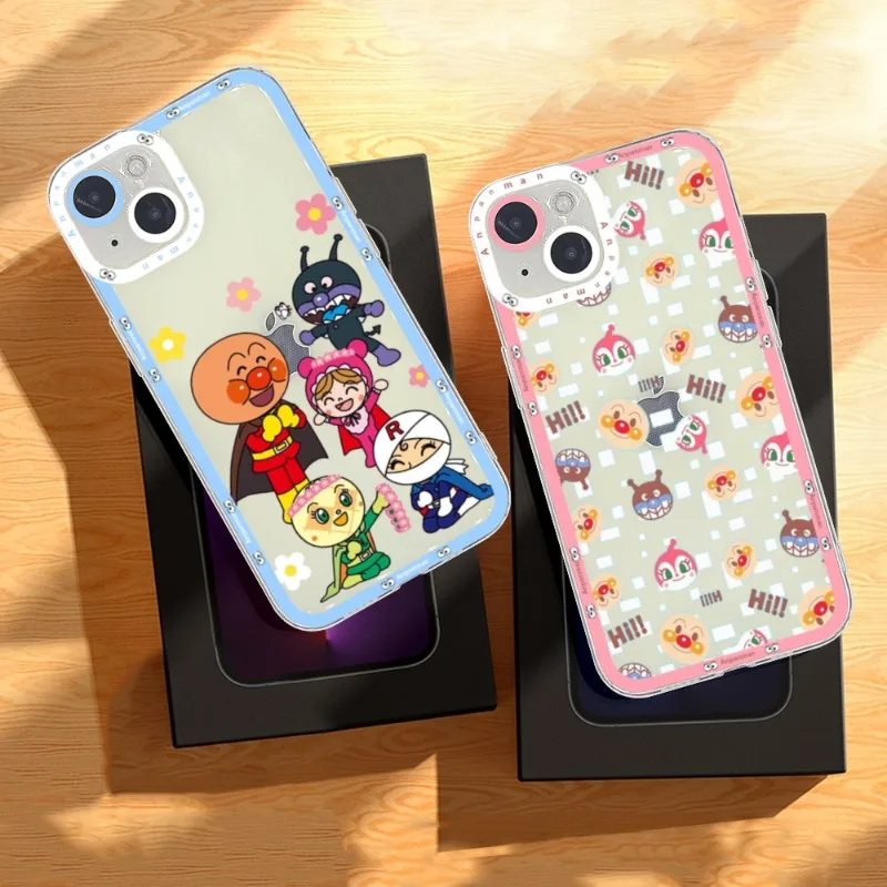 Fashion Anpanman Bread Phone Case Angel Eyes For iPhone 14 13 12 11 Pro Max Mini XS 14 Plus 12 13 MINI Soft Transparent Cover