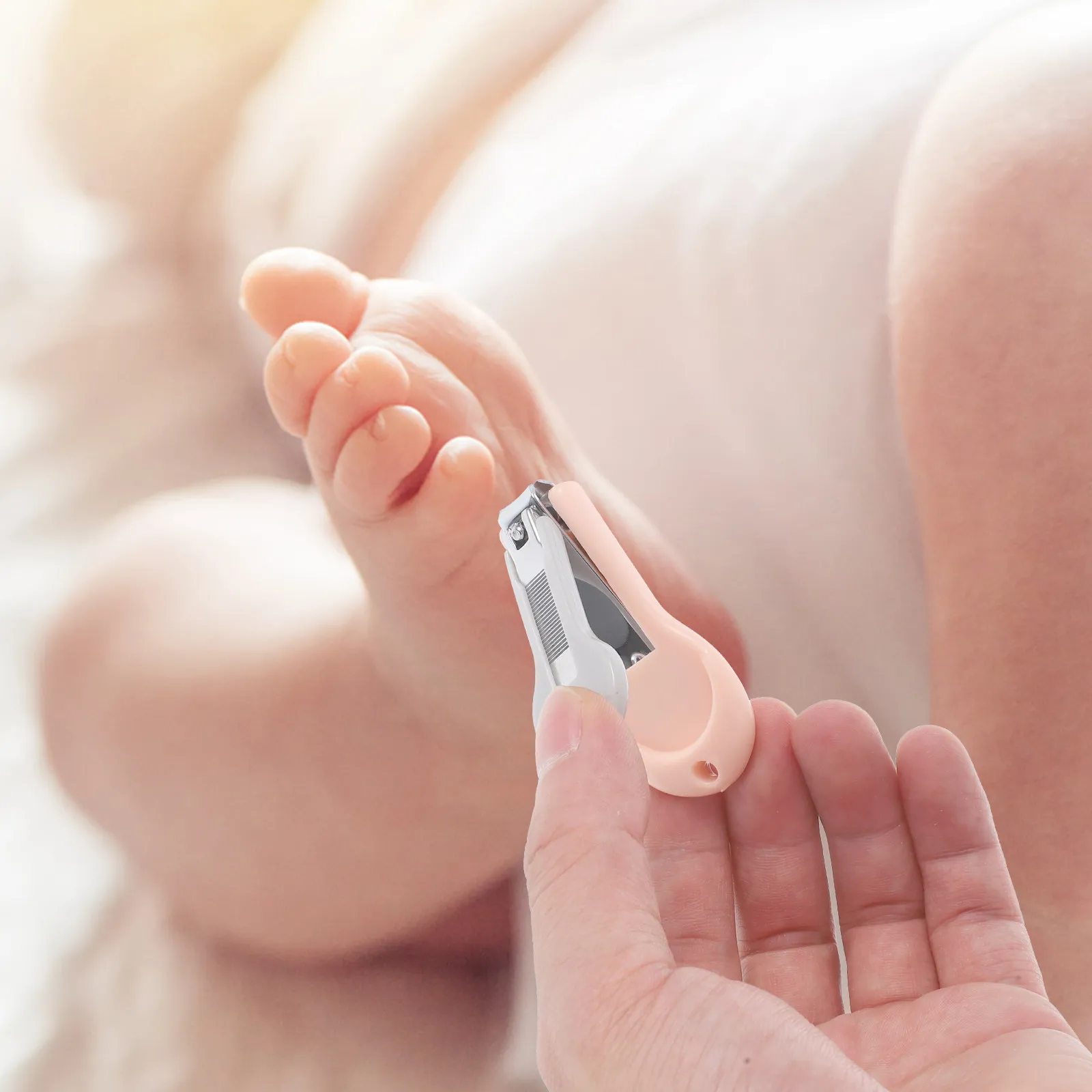 

1 Set Nail Clipper Kit Portable Infant Scissors Anti-Skid Design For Newborn Toddler Nail Care Safety Baby Shower Gift