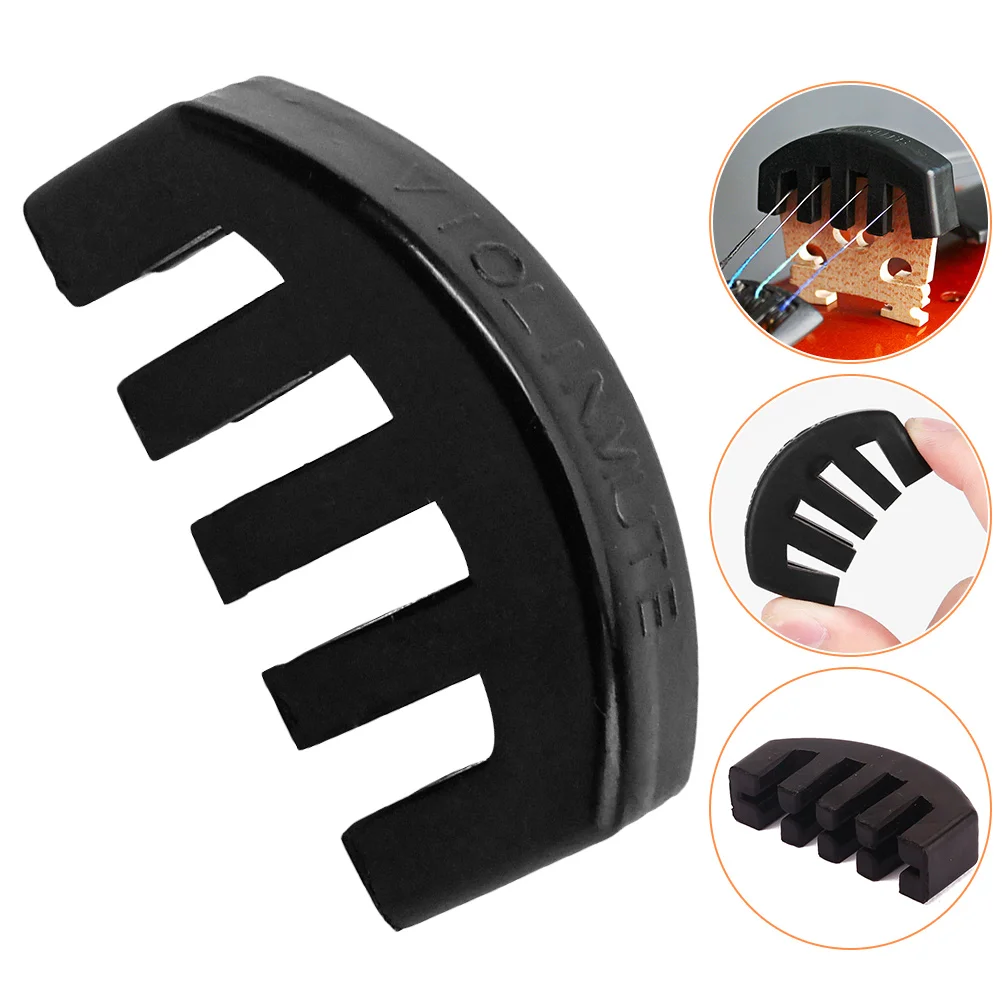 

4 Pcs Violin Mute Style Practice for Orchestral Rubber Accessories Practicing Mutes Violins