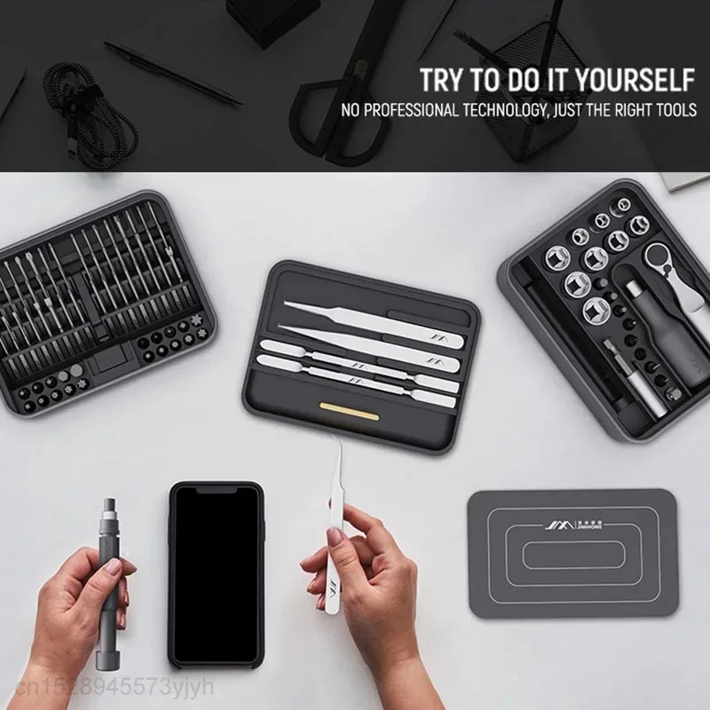 JIMIHOME FM3 100 in 1 Three Specifications Tweezers Storage Tray Layer Bar Extension Rod Screwdriver Ratchet Wrench Set